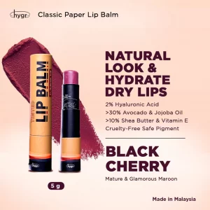 HYGR NATURAL TINTED LIP BALM BLACK CHERRY 5G